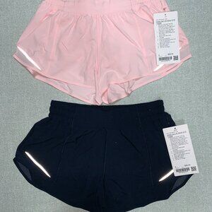 Lot of 2 Lululemon NWT Hotty Hot Low-Rise Lined Short 2.5" Size 6